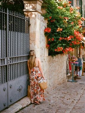 Floral Maxi Sundress in Cream, Orange & Brown